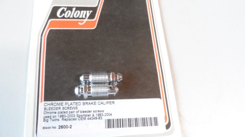 Chrome Brake caliper Bleed nipple x 2 for HarleyDavidson VTwinMania